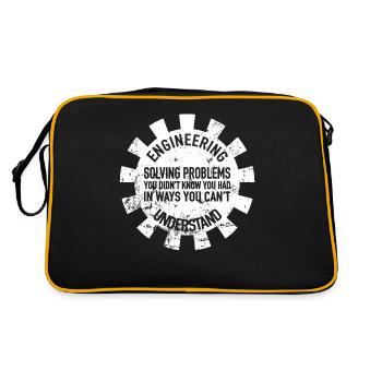 Gear Engineer Technician Engineering Engineer - Retro Bag - black/gold - Back