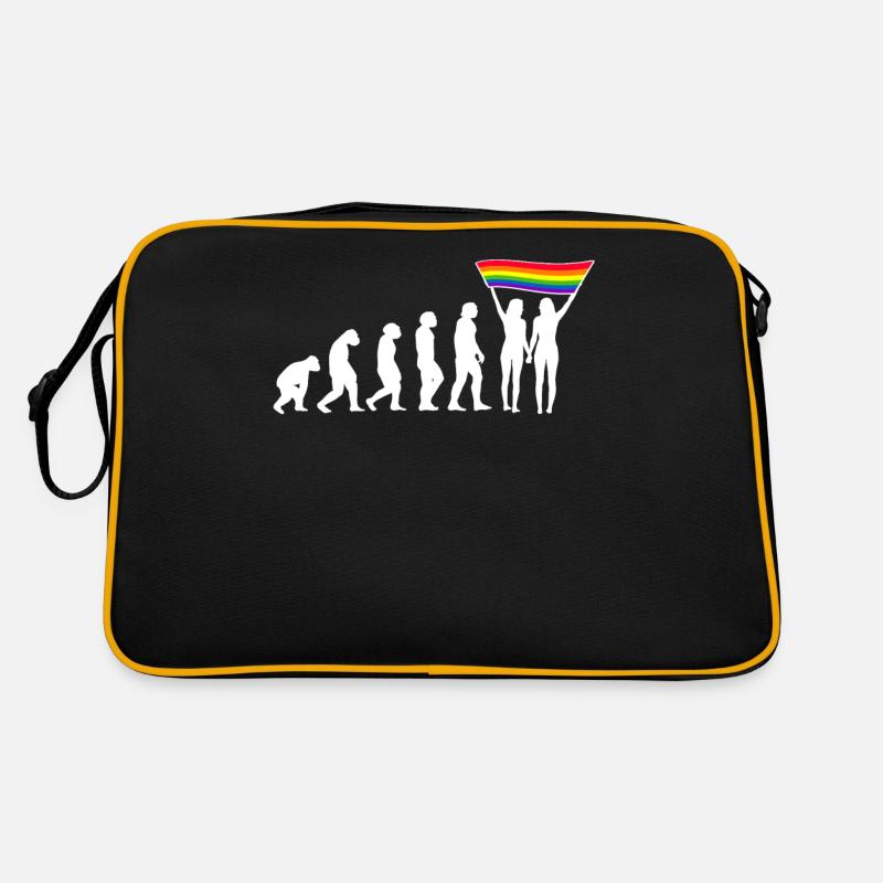 LGBTQ Evolution lesbienne pride lesbiennes drapeau Sac Retro