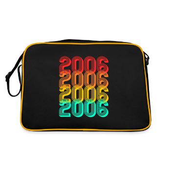 2006 né Né 2006 Cadeau Anniversaire - Sac Retro - noir/or - Dos