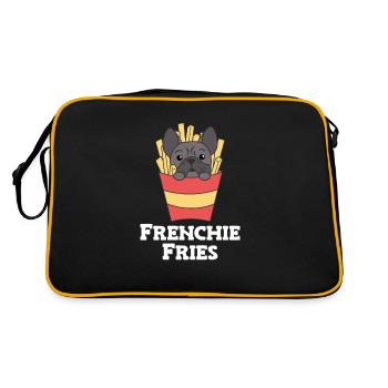 Frenchie Fries - doux Franösiche Bulldoge Frites - Sac Retro - noir/or - Dos