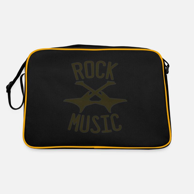 rock music - Retro Tasche - Schwarz/Gold