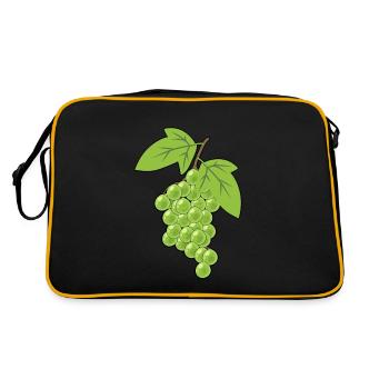 Grapes Grapes Hobby gardeners Harvest Grapevine - Retro Bag - black/gold - Back