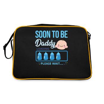 Papa To Be Soon To Be Daddy Loading - Sac Retro - noir/or - Dos