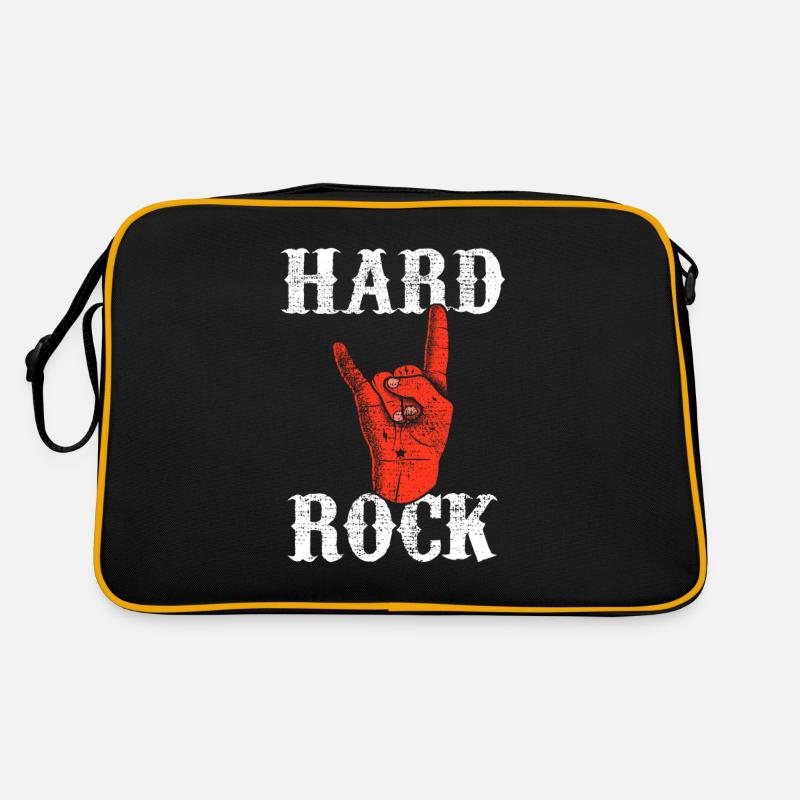 hard rock - Sac Retro - noir/or
