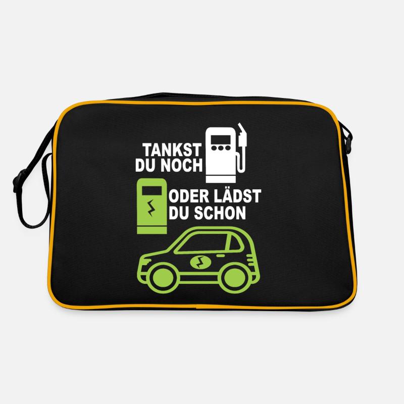 Elektroauto E-Auto Elektro Auto E-Mobilität Retro Tasche