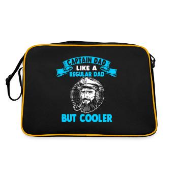 Captain Boat Owner Sailor Boat Yacht Ship - Retro Bag - black/gold - Back