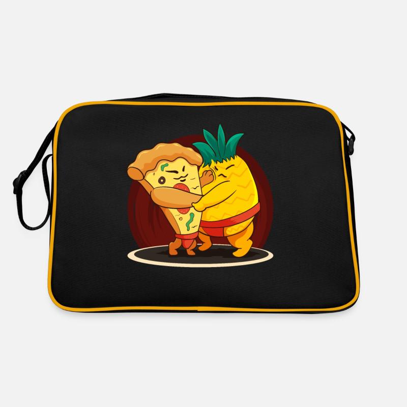 Funny Japanese Sumo Pineapple Hawaiian Pizza Lover Retro Bag