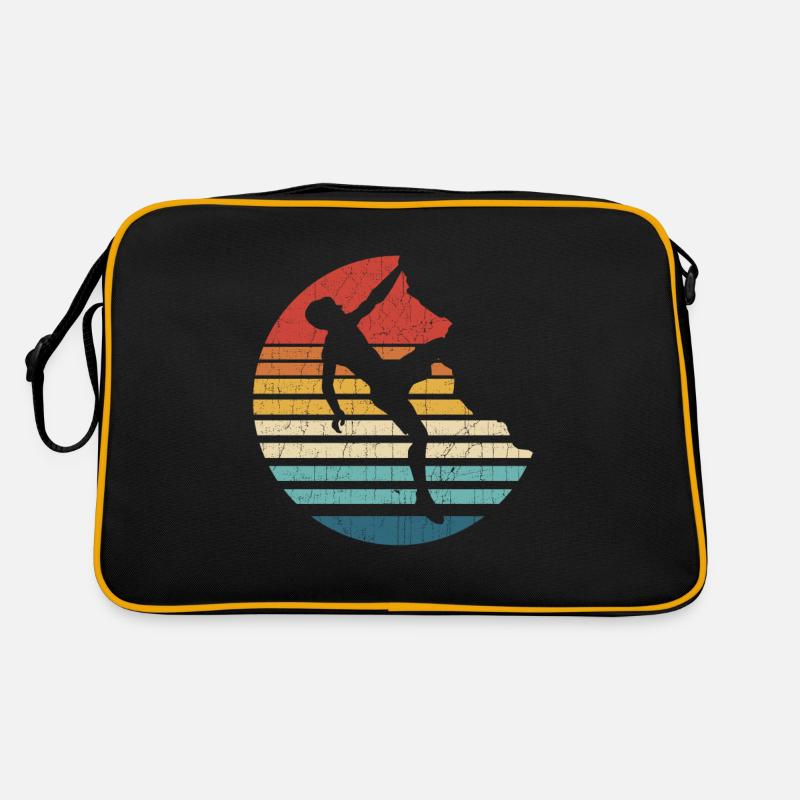 Geschenk Kletterer Boulderer klettern bouldern - Retro Tasche - Schwarz/Gold
