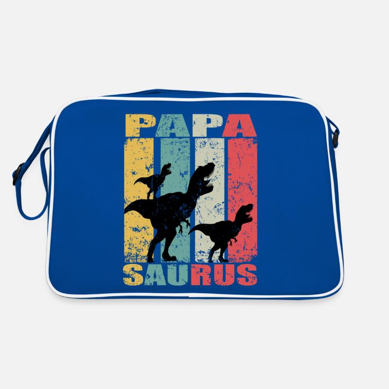 Papasaurus Dinosaur Dino Twins Papa Saurus Retro Bag