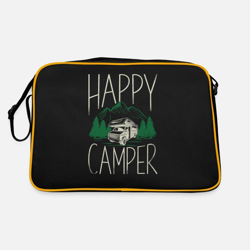 Camping Happy Camper Motorhome Retro Bag