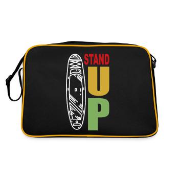 Stand Up Paddle Board - SUP Board Paddle Board - Sac Retro - noir/or - Dos