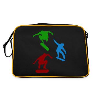 Skate skater - Sac Retro - noir/or - Dos