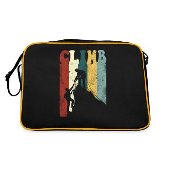 Rock Climbing Climber Climb Retro - Sac Retro - noir/or - Dos