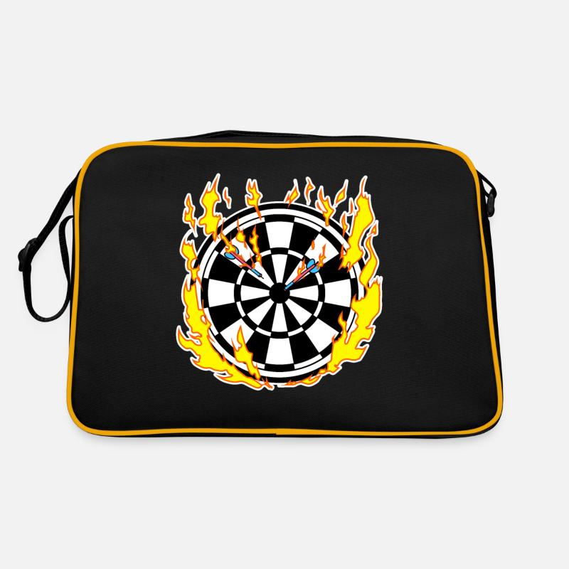 Jeu de fléchettes en feu - Sac Retro - noir/or