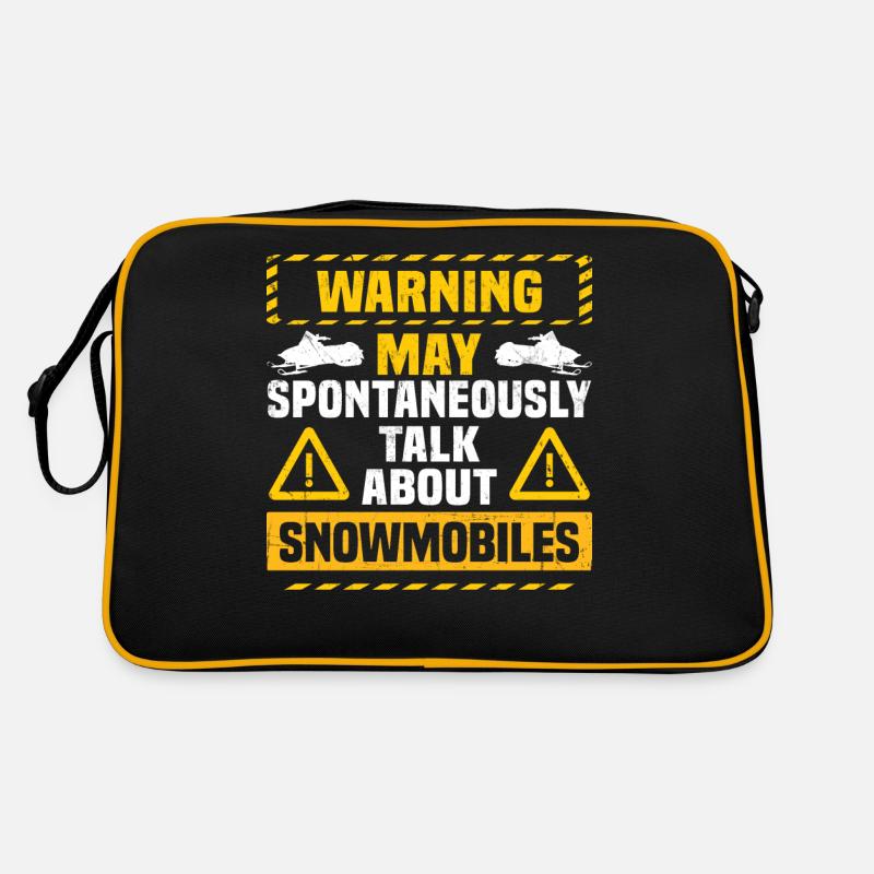 Funny Snowmobiling Snowmobile Sac Retro