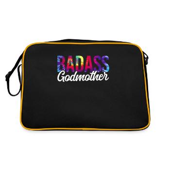 Badass Godmother Tie Dye - Retro Tasche - Schwarz/Gold - Hinten