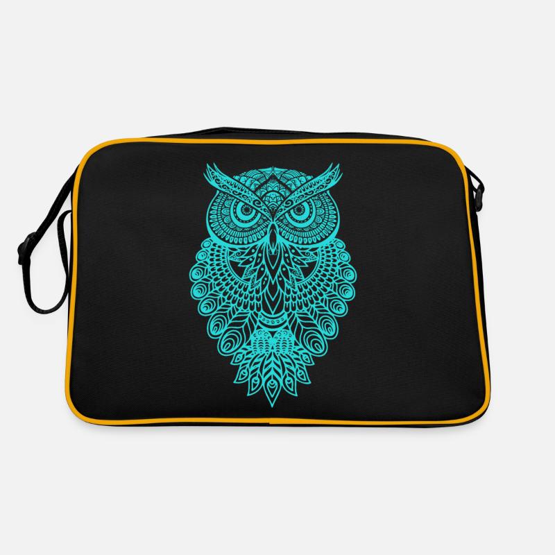Owl Graphic Graphic Art Gift Mandala Retro Bag