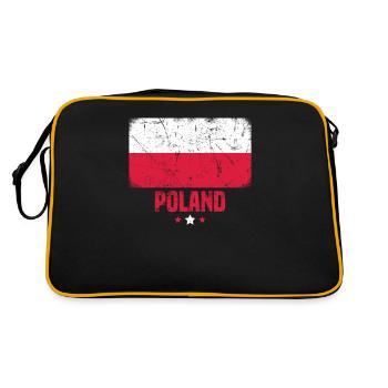 Poland Polish Flag - Retro Bag - black/gold - Back