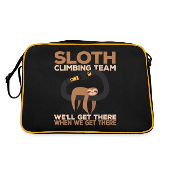 Rock Climber Sloth Climbing Team - Sac Retro - noir/or - Dos