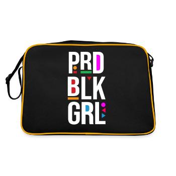 Prd Blk Grl Proud Black Girl Word - Retro Bag - black/gold - Back