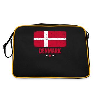 Danemark Drapeau danois - Sac Retro - noir/or - Dos