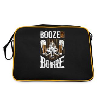 Camping Booze & Bonfire Drunk - Retro Bag - black/gold - Back