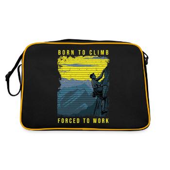 Rock Climbing Climber Born Climb - Sac Retro - noir/or - Dos