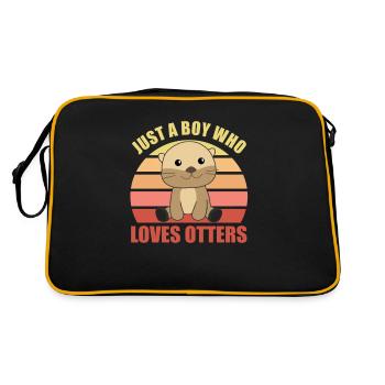 Just a boy who loves Otters sweet otter - Retro Bag - black/gold - Back