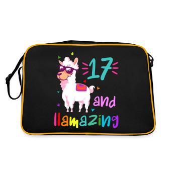 17 and llamazing - Retro Bag - black/gold - Back