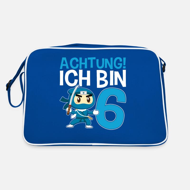 Achtung ich bin 6 Retro Tasche
