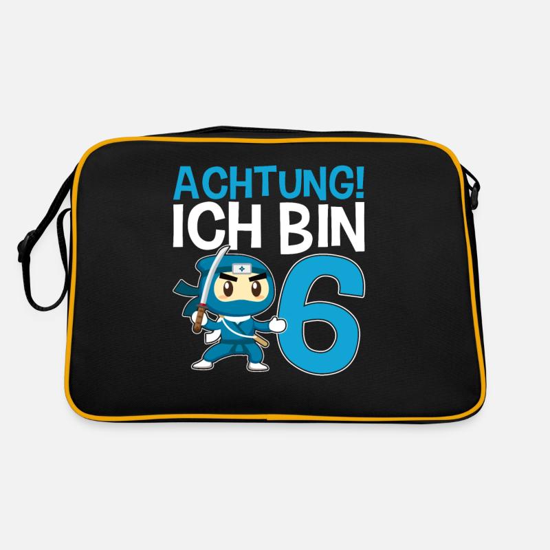 Achtung ich bin 6 Retro Tasche