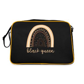 Black Pride Girl Queen Rainbow - Retro Bag - black/gold - Back