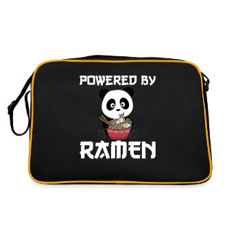 Love Ramen doux Panda kawaii Pandas - Sac Retro - noir/or - Dos