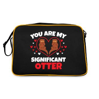 Funny Significant Otter - Retro Bag - black/gold - Back