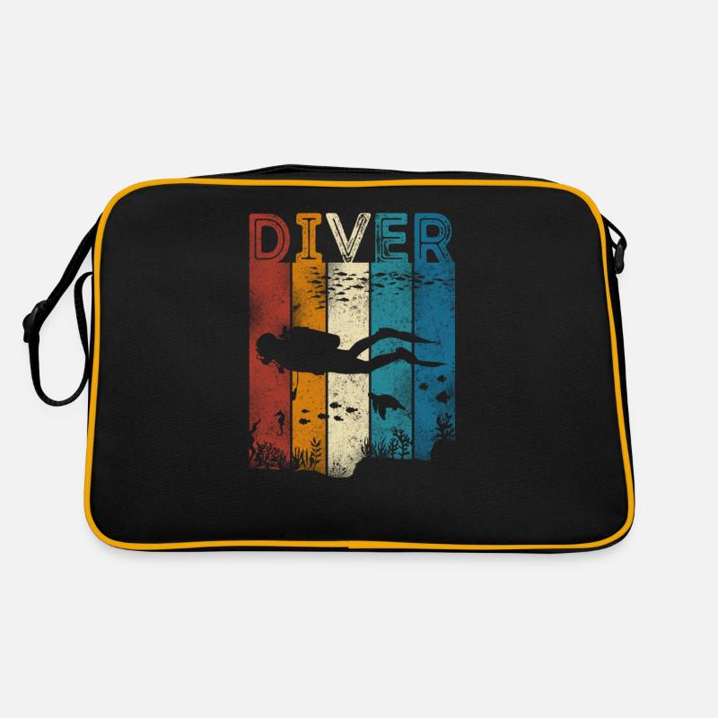 Scuba Diving Diver Vintage Retro Retro Bag