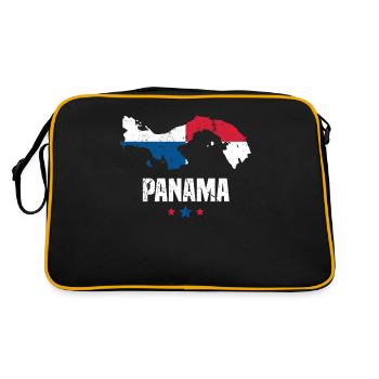 Drapeau du Panama - Sac Retro - noir/or - Dos
