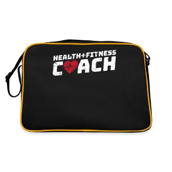 Health Fitness Coach Personal Trainer - Retro Tasche - Schwarz/Gold - Hinten