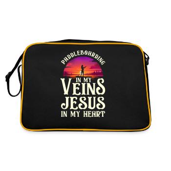 SUP Paddleboarding Dans My Veins - Sac Retro - noir/or - Dos