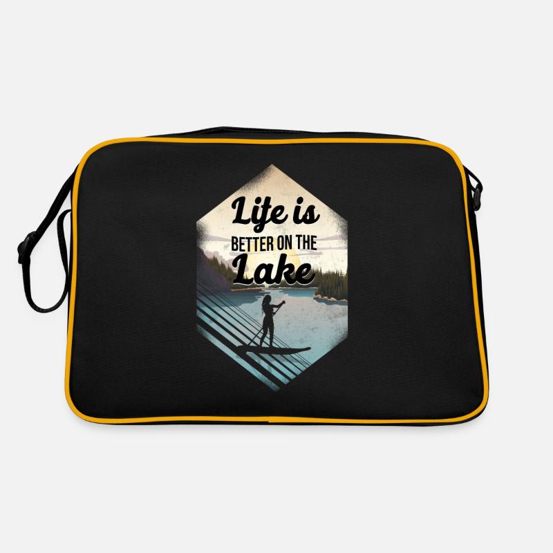 SUP Paddleboard Life Is Better On - Retro Bag - black/gold