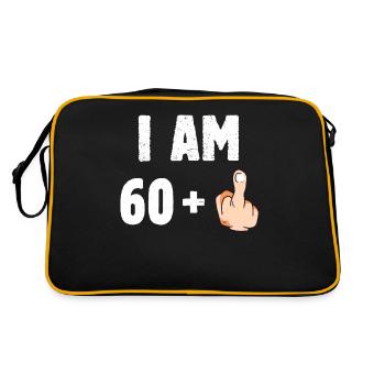 I am 60 plus one - Retro Bag - black/gold - Back