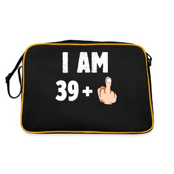 I am 39 plus one - Retro Bag - black/gold - Back
