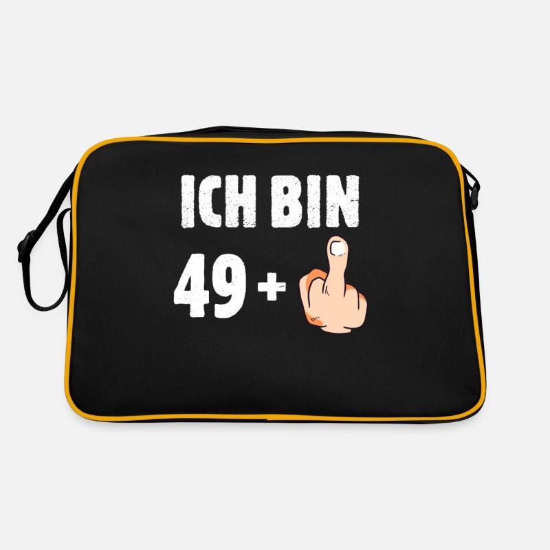 Ich bin 49 plus eins Retro Tasche