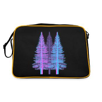 arbres arbre fantaisie épicéa forêt de conifères sapin - Sac Retro - noir/or - Dos