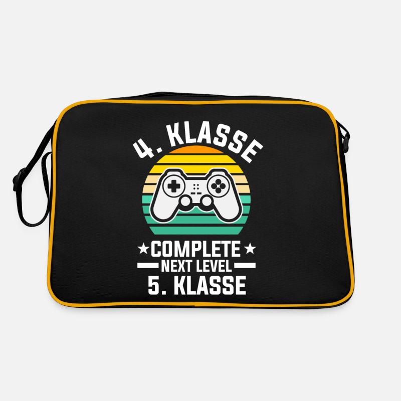 4. Klasse Level Complete Zocker Gamer Gaming Grund Retro Tasche