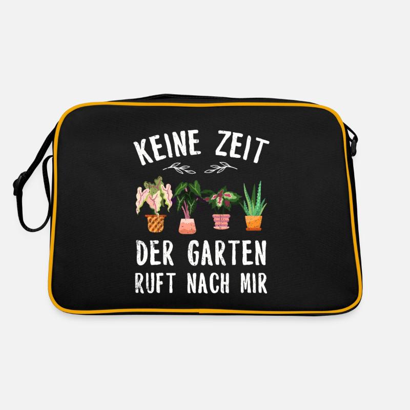 Garten - Retro Tasche - Schwarz/Gold