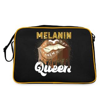 Black Pride Melanin Queen Lips - Retro Bag - black/gold - Back