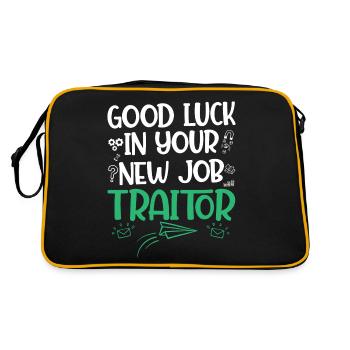 Collègue quitter Gag Cadeau Traître - Sac Retro - noir/or - Dos