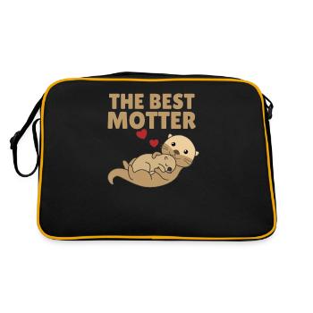 Best Motter loutres Worspiel pour maman animaux mignons - Sac Retro - noir/or - Dos
