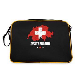 Suisse Drapeau Suisse - Sac Retro - noir/or - Dos