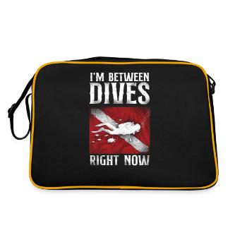 Scuba Diving Diver Down I’M - Sac Retro - noir/or - Dos